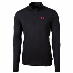 Cincinnati Reds Cutter & Buck Big & Tall Virtue Eco Pique Quarter-Zip Pullover Jacket On Sale