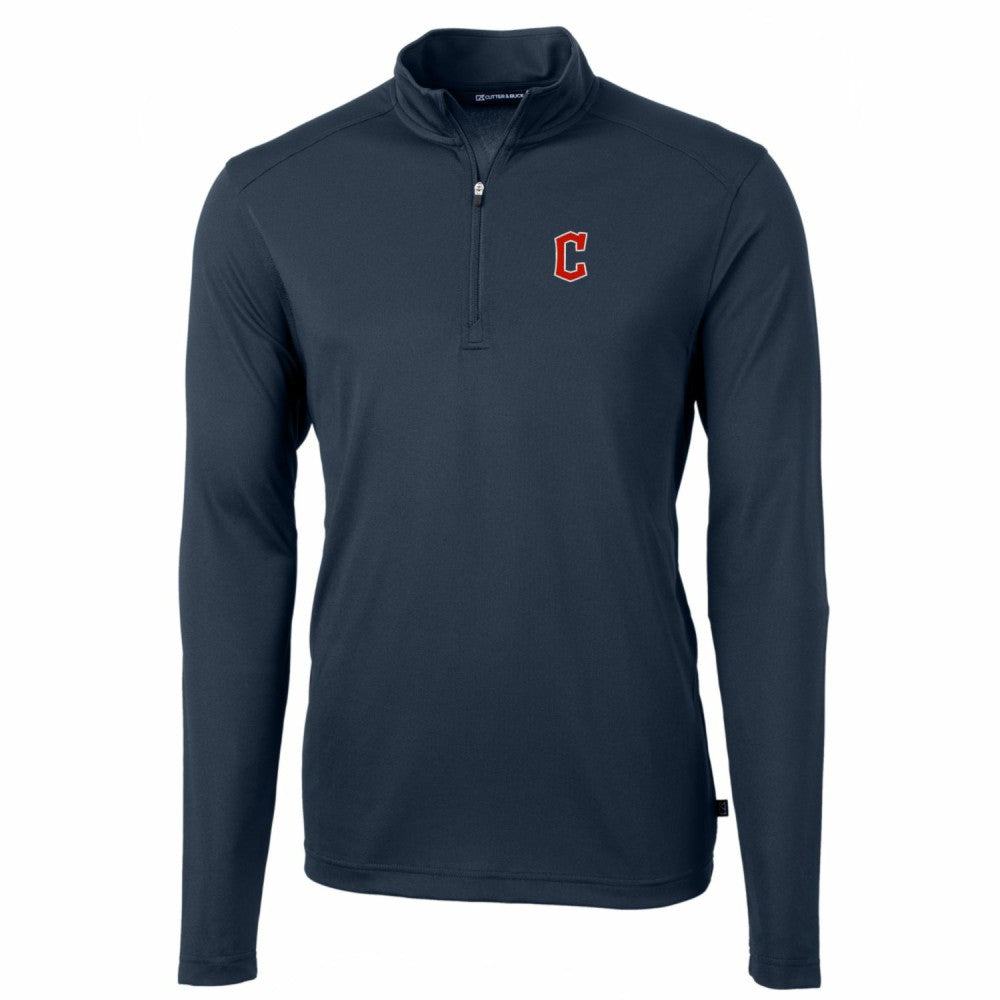 Cleveland Guardians Cutter & Buck Big & Tall Virtue Eco Pique Quarter-Zip Pullover Jacket Online
