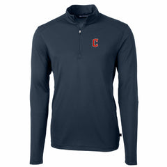 Cleveland Guardians Cutter & Buck Big & Tall Virtue Eco Pique Quarter-Zip Pullover Jacket Online
