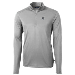 New York Yankees Cutter & Buck Big & Tall Virtue Eco Pique Quarter-Zip Pullover Jacket Sale