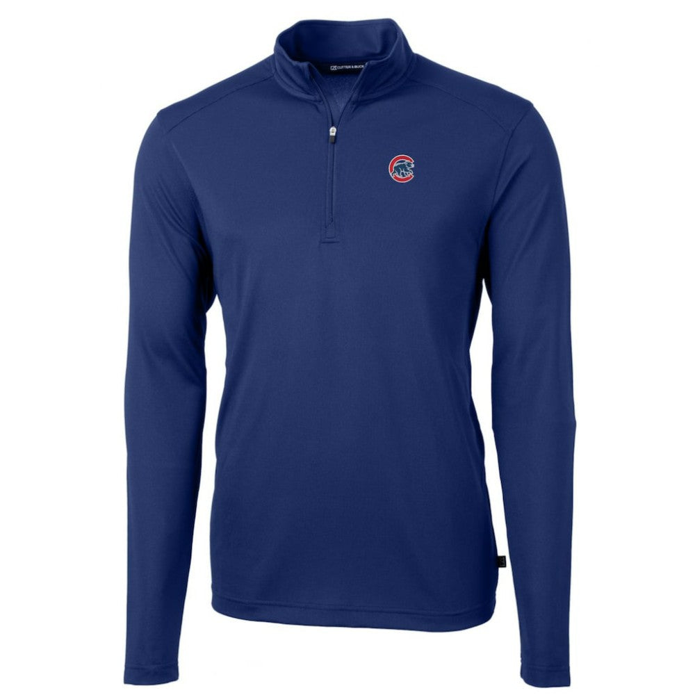 Chicago Cubs Cutter & Buck Big & Tall Virtue Eco Pique Quarter-Zip Pullover Jacket Near Me