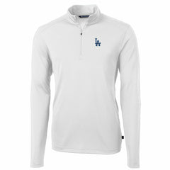 Los Angeles Dodgers Cutter & Buck Big & Tall Virtue Eco Pique Quarter-Zip Pullover Jacket for sale