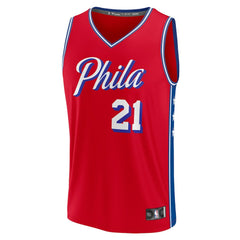 Fanatics - Joel Embiid Philadelphia 76ers Fast Break Replica Player Jersey - Statement Edition - Red