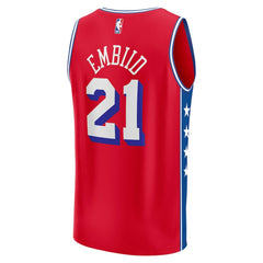 Fanatics - Joel Embiid Philadelphia 76ers Fast Break Replica Player Jersey - Statement Edition - Red