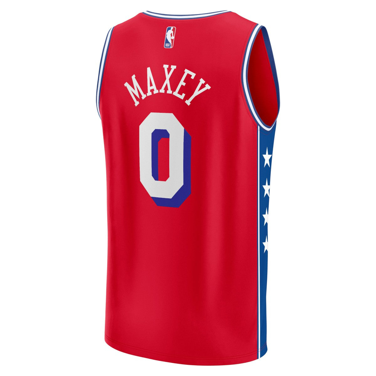 Tyrese Maxey Philadelphia 76ers Fast Break Replica Player Jersey - Statement Edition - Red | NBA Jerseys