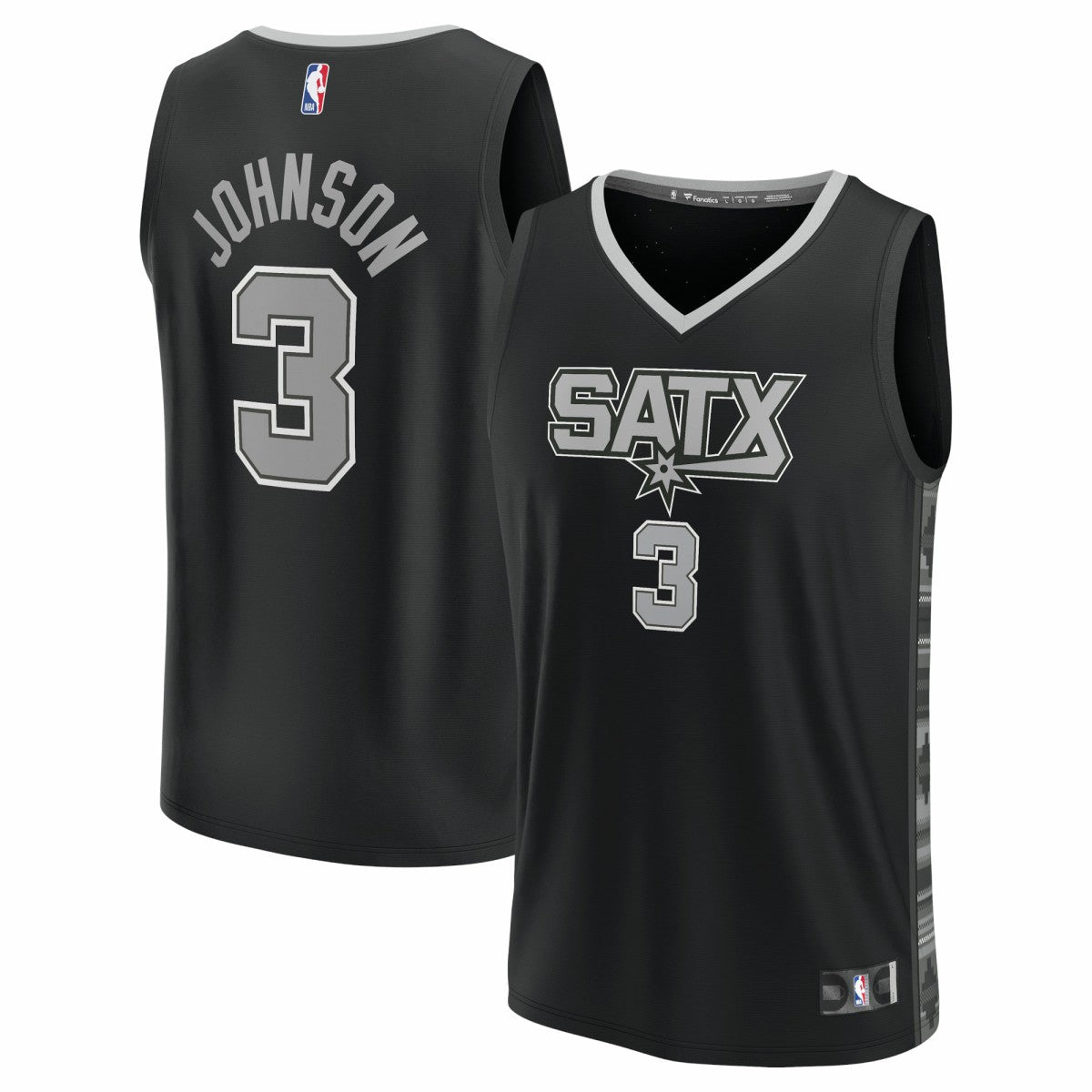 Fanatics - Keldon Johnson San Antonio Spurs Fast Break Replica Player Jersey - Statement Edition - Black