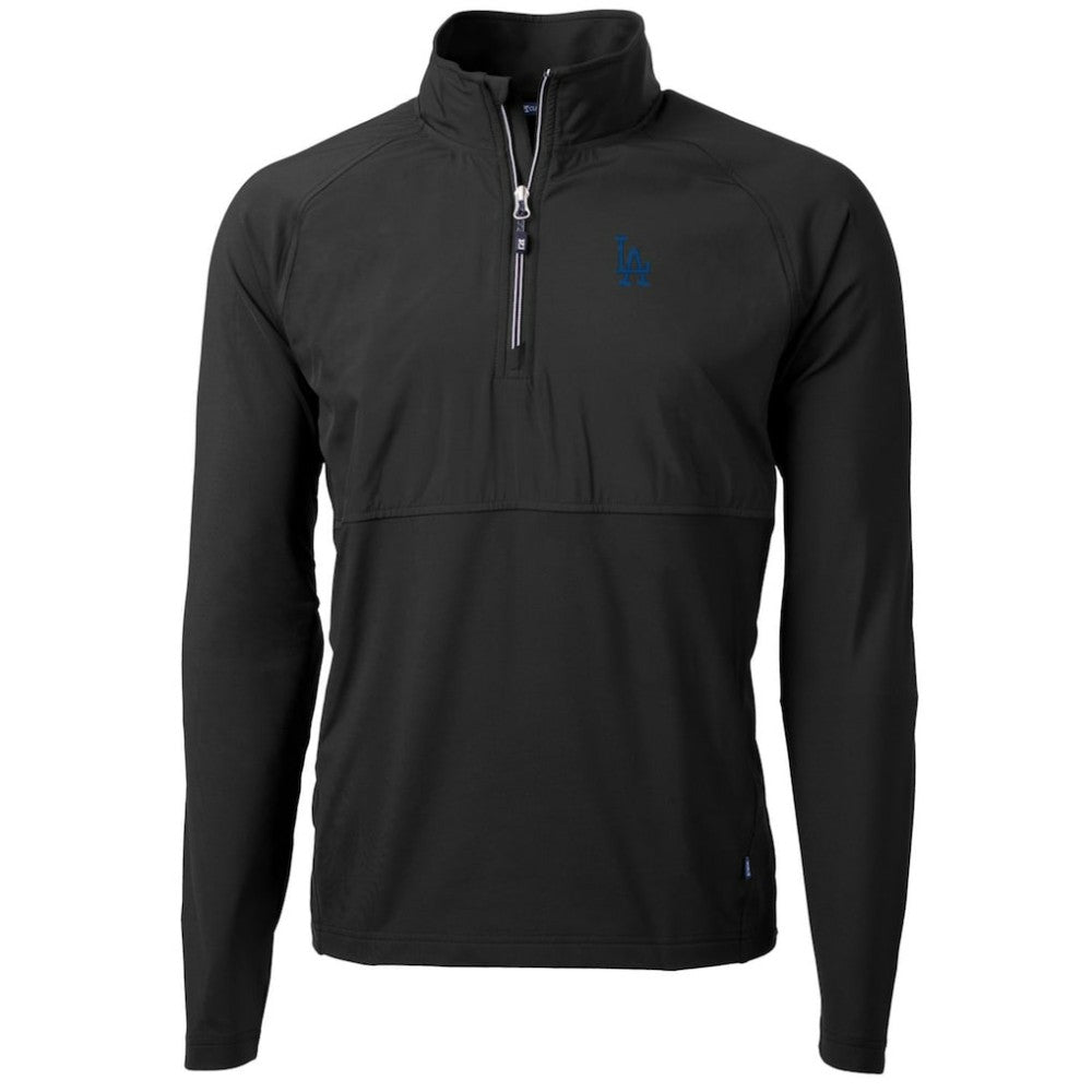 Los Angeles Dodgers Cutter & Buck Adapt Eco Knit Hybrid Recycled Quarter-Zip Pullover Jacket Lifestyle