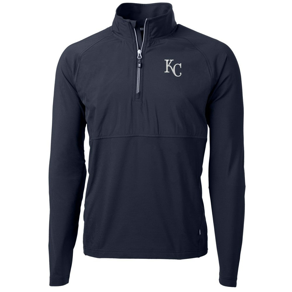 Kansas City Royals Cutter & Buck Adapt Eco Knit Hybrid Recycled Quarter-Zip Pullover Jacket Online
