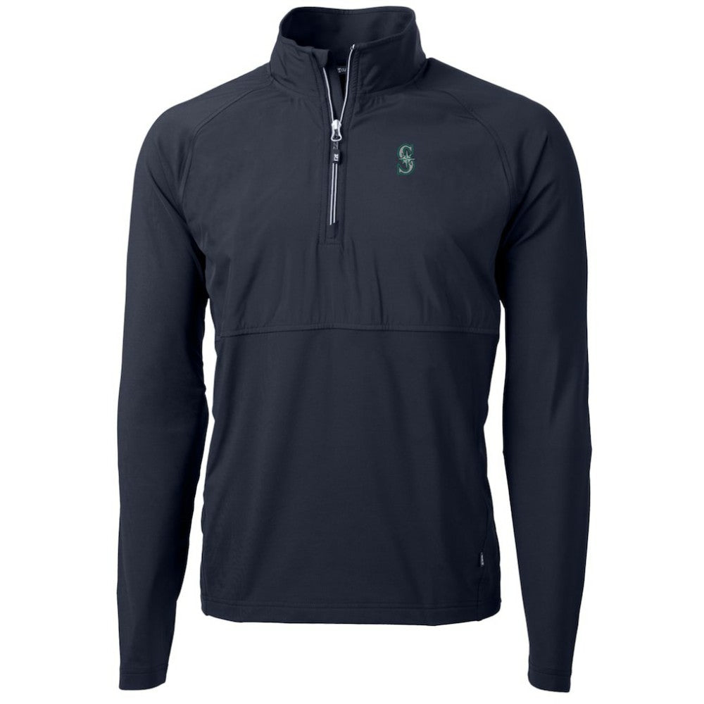 Seattle Mariners Cutter & Buck Adapt Eco Knit Hybrid Recycled Quarter-Zip Pullover Jacket Near Me