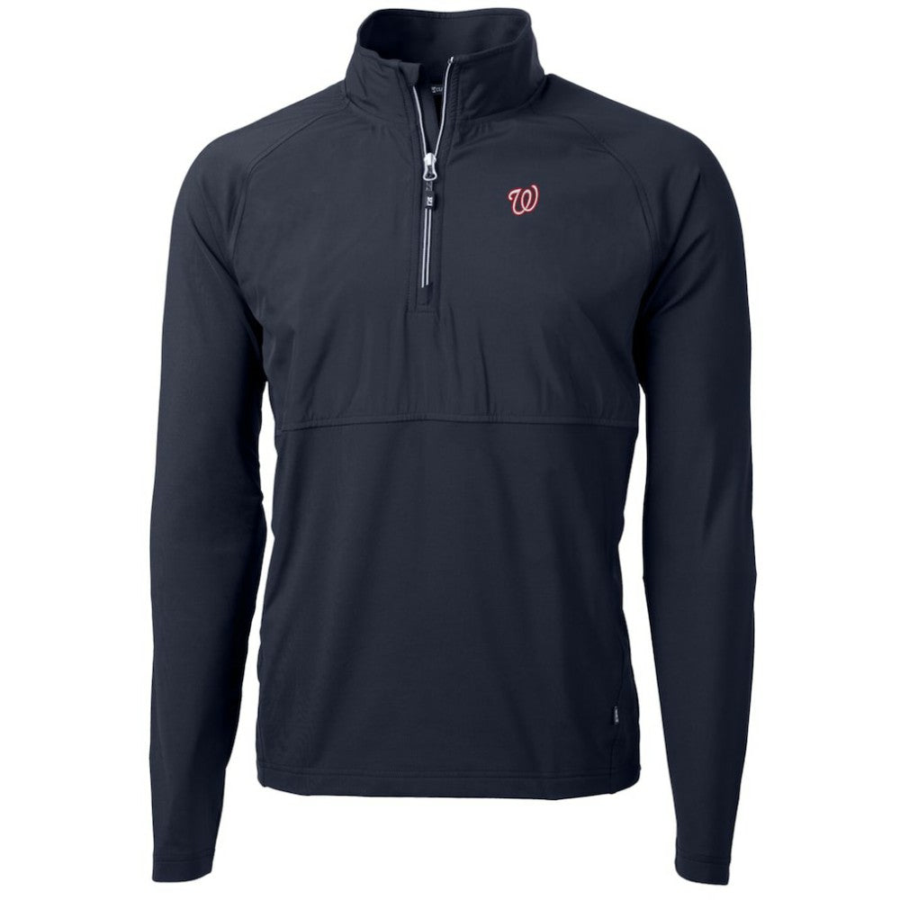 Washington Nationals Cutter & Buck Adapt Eco Knit Hybrid Recycled Quarter-Zip Pullover Jacket Online