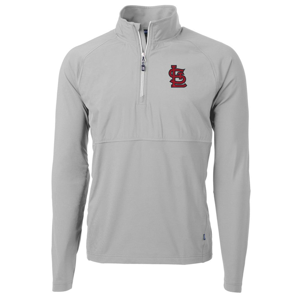 St. Louis Cardinals Cutter & Buck Adapt Eco Knit Hybrid Recycled Quarter-Zip Pullover Jacket On Sale