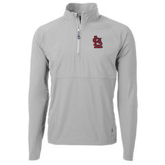St. Louis Cardinals Cutter & Buck Adapt Eco Knit Hybrid Recycled Quarter-Zip Pullover Jacket On Sale