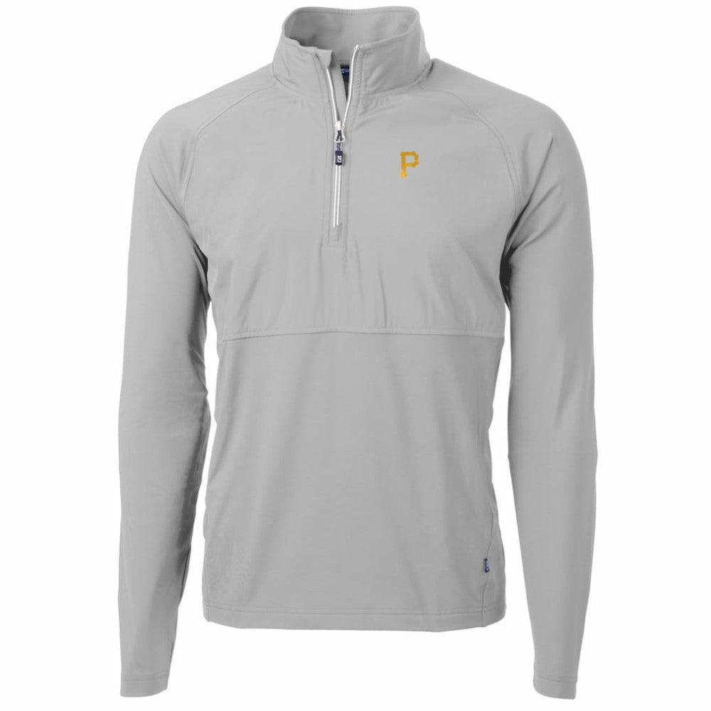 Pittsburgh Pirates Cutter & Buck Adapt Eco Knit Hybrid Recycled Quarter-Zip Pullover Jacket Lifestyle