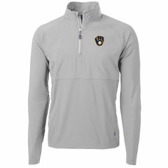 Milwaukee Brewers Cutter & Buck Adapt Eco Knit Hybrid Recycled Quarter-Zip Pullover Jacket Near Me