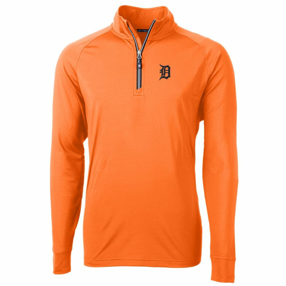Detroit Tigers Cutter & Buck Adapt Eco Knit Stretch Recycled Quarter-Zip Pullover Jacket Sale