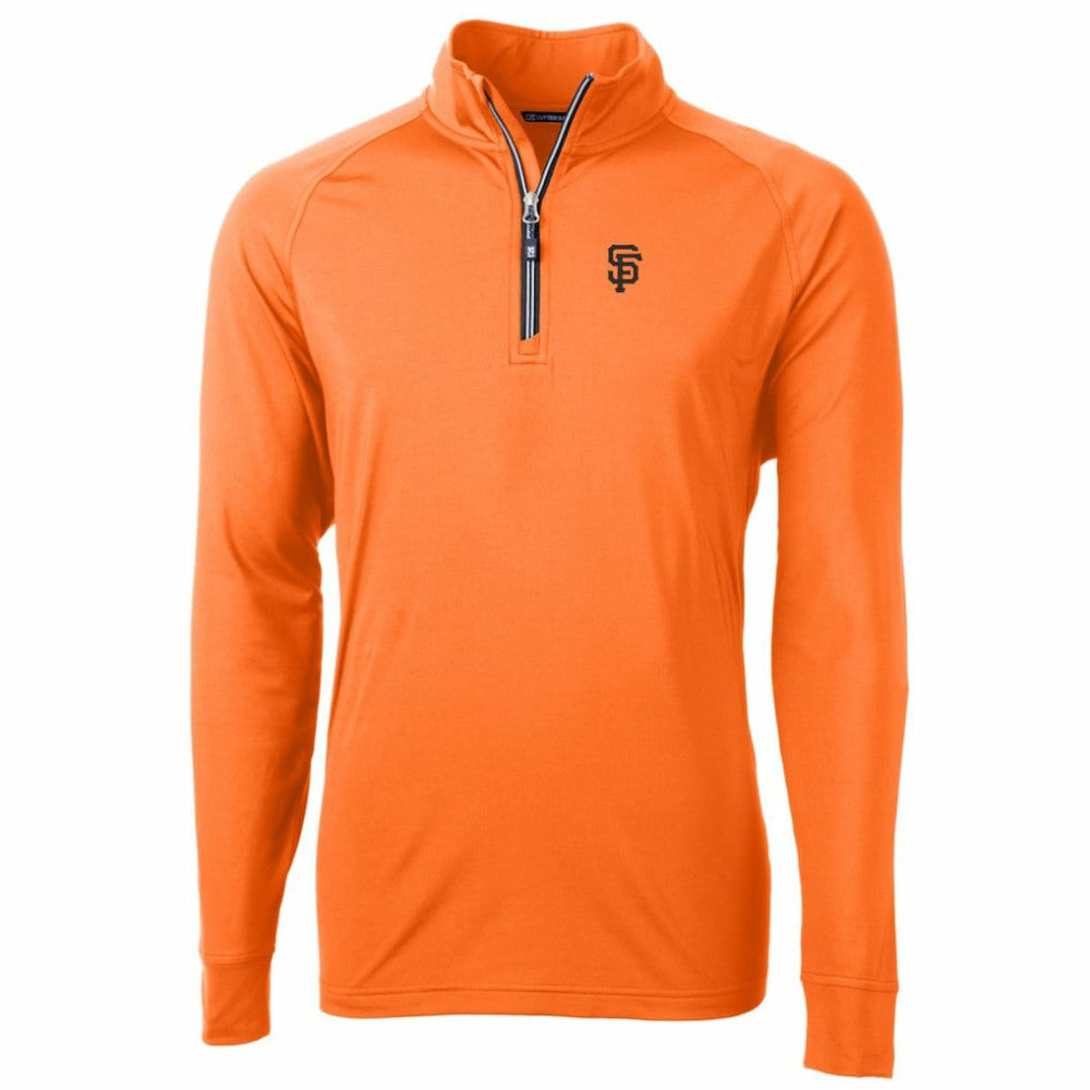 San Francisco Giants Cutter & Buck Adapt Eco Knit Stretch Recycled Quarter-Zip Pullover Jacket Online