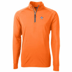 Houston Astros Cutter & Buck Adapt Eco Knit Stretch Recycled Quarter-Zip Pullover Jacket Online