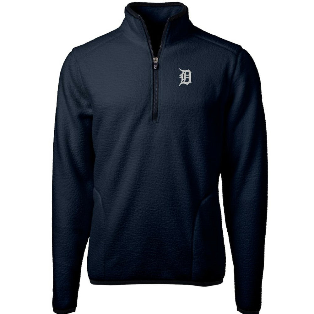 Detroit Tigers Cutter & Buck Cascade Eco Sherpa Fleece Quarter-Zip Pullover Jacket On Sale