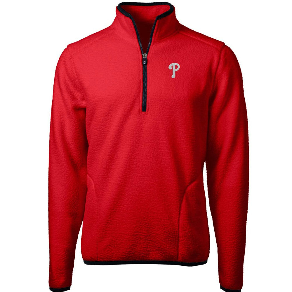 Philadelphia Phillies Cutter & Buck Cascade Eco Sherpa Fleece Quarter-Zip Pullover Jacket Online