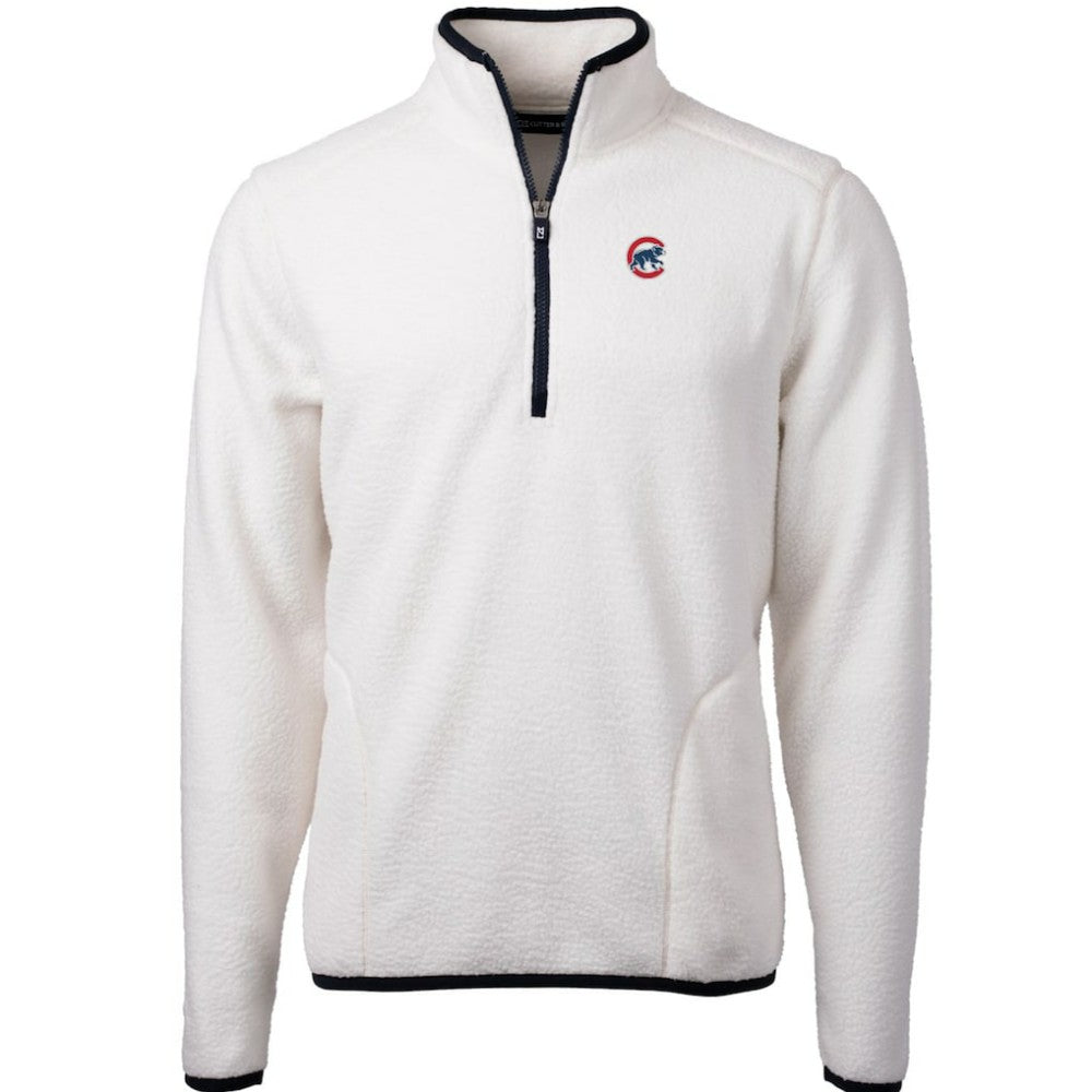 Chicago Cubs Cutter & Buck Cascade Eco Sherpa Fleece Quarter-Zip Pullover Jacket Online