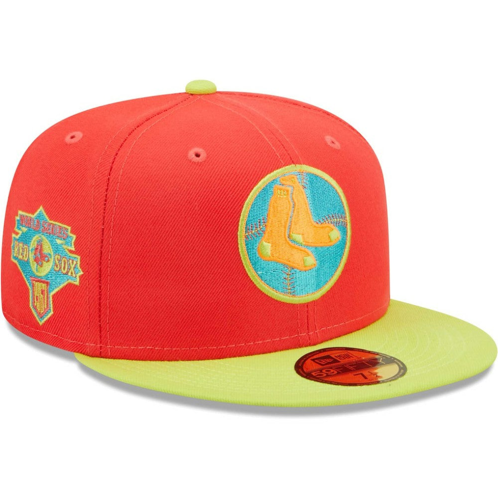 Boston Red Sox New Era   Lava Highlighter Combo 59FIFTY Fitted Hat Near Me