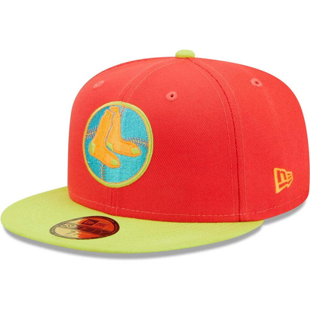 Boston Red Sox New Era   Lava Highlighter Combo 59FIFTY Fitted Hat Near Me