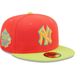 New York Yankees New Era   Lava Highlighter Combo 59FIFTY Fitted Hat Clearance
