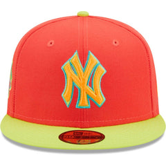 New York Yankees New Era   Lava Highlighter Combo 59FIFTY Fitted Hat Clearance