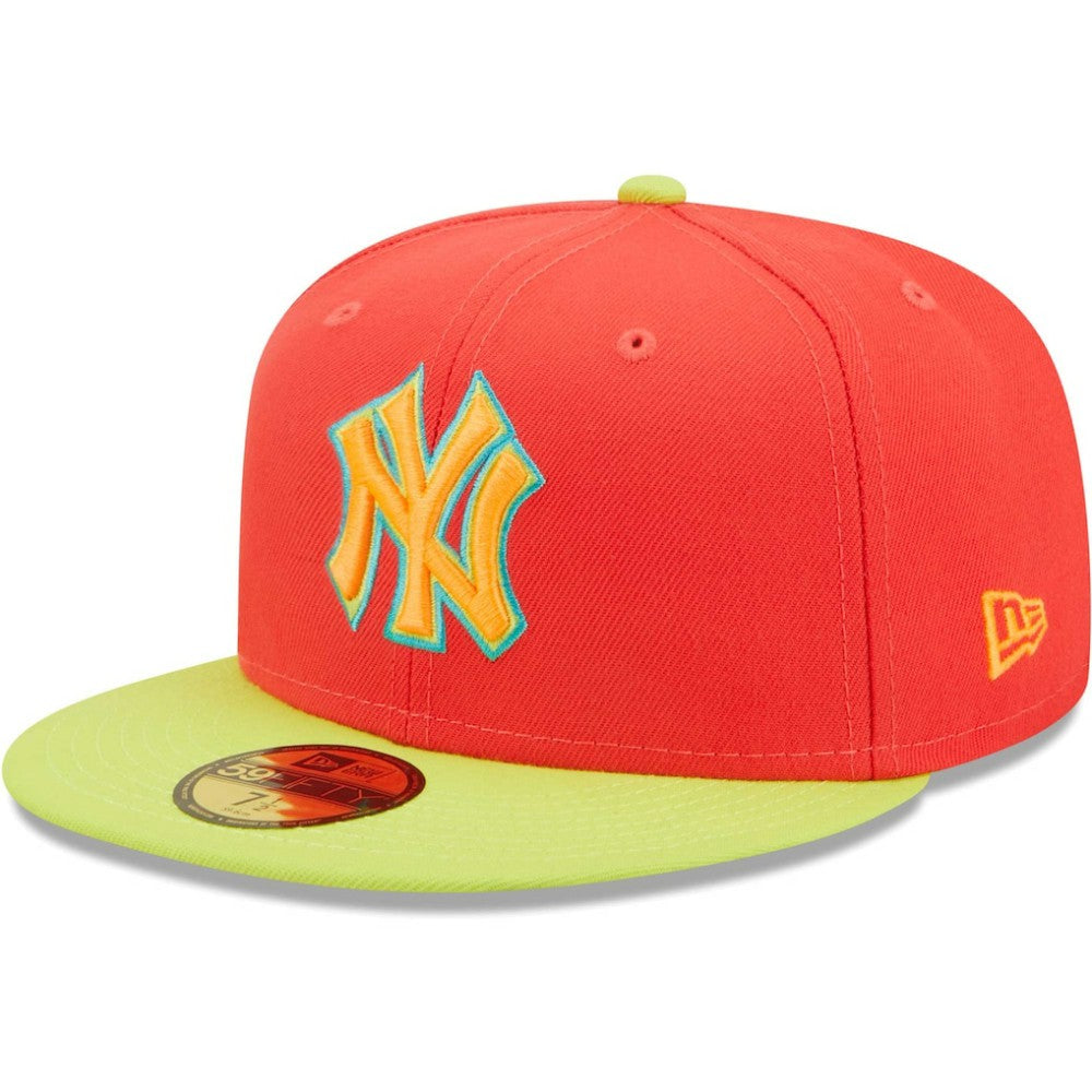 New York Yankees New Era   Lava Highlighter Combo 59FIFTY Fitted Hat Clearance