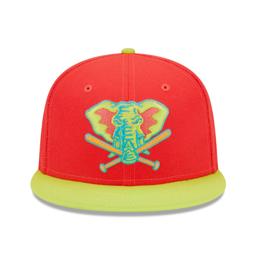 Athletics New Era 40th Anniversary Lava Highlighter Combo 59FIFTY Fitted Hat On Sale
