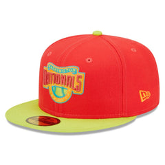 Washington Nationals New Era 2008 Inaugural Season  Lava Highlighter Combo 59FIFTY Fitted Hat Lifestyle