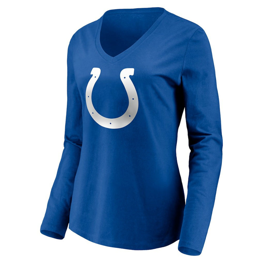 Indianapolis Colts Women's Team Authentic Personalized Name & Number Long Sleeve V-Neck T-Shirt Royal - NFL