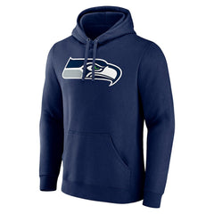 Seattle Seahawks Team Authentic Personalized Name & Number Pullover Hoodie College Navy - NFL