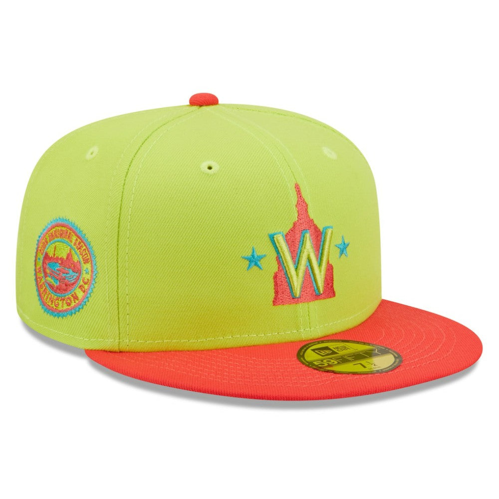 Washington Nationals New Era 2008 Inaugural Season Cyber Highlighter 59FIFTY Fitted Hat for sale