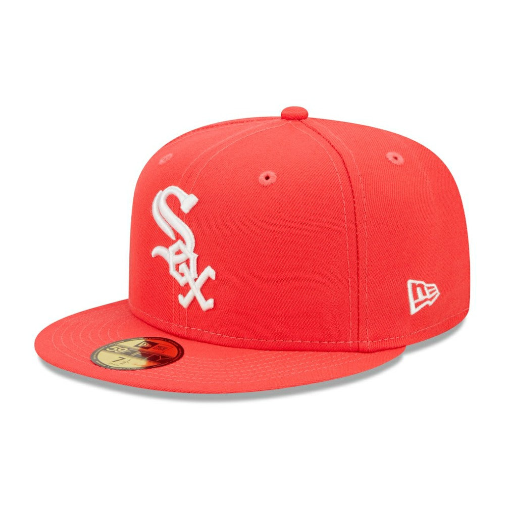 Chicago White Sox New Era Lava Highlighter Logo 59FIFTY Fitted Hat Clearance