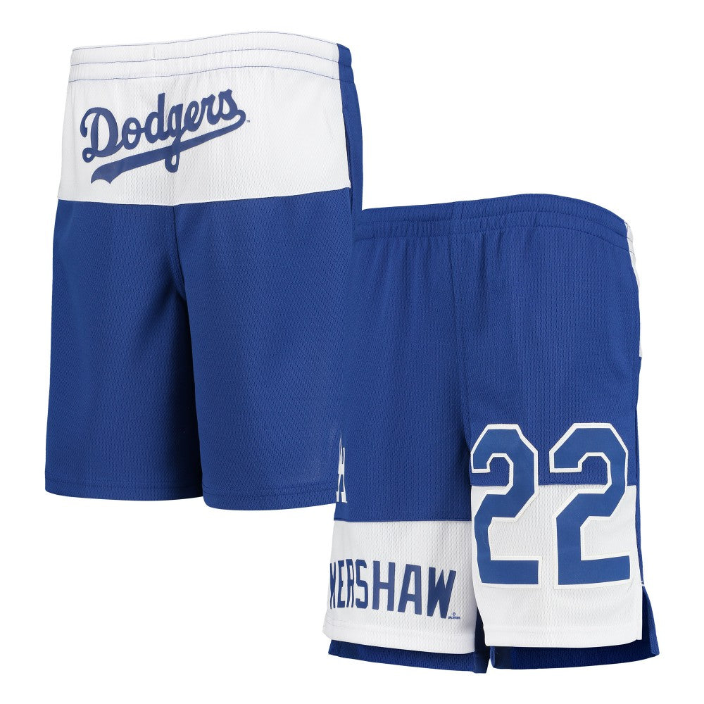 Clayton Kershaw Los Angeles Dodgers Youth Pandemonium Name & Number Shorts Clearance