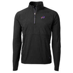 Buffalo Bills Cutter & Buck Adapt Eco Knit Hybrid Recycled Quarter-Zip Raglan Jacket Black - NFL