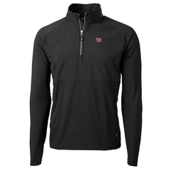 New York Giants Cutter & Buck Adapt Eco Knit Hybrid Recycled Quarter-Zip Raglan Jacket Black - NFL