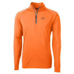 Chicago Bears Cutter & Buck Adapt Eco Knit Stretch Recycled Quarter-Zip Jacket Orange - NFL