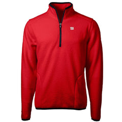 New York Giants Cutter & Buck Cascade Eco Sherpa Fleece Quarter-Zip Pullover Jacket Red - NFL
