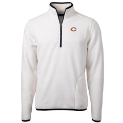 Chicago Bears Cutter & Buck Cascade Eco Sherpa Fleece Quarter-Zip Pullover Jacket White - NFL