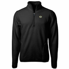 Green Bay Packers Cutter & Buck Big & Tall Cascade Eco Sherpa Fleece Quarter-Zip Pullover Jacket Black - NFL