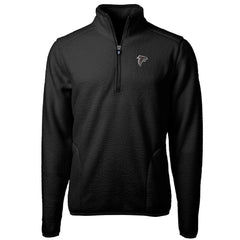 Atlanta Falcons Cutter & Buck Big & Tall Cascade Eco Sherpa Fleece Quarter-Zip Pullover Jacket Black - NFL