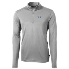 Indianapolis Colts Cutter & Buck Big & Tall Virtue Eco Pique Quarter-Zip Pullover Jacket Gray - NFL