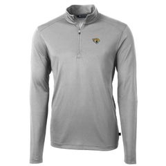 Jacksonville Jaguars Cutter & Buck Big & Tall Virtue Eco Pique Quarter-Zip Pullover Jacket Gray - NFL