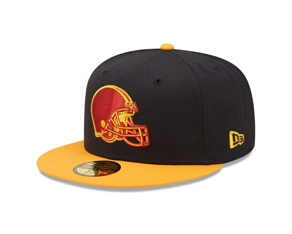Cleveland Browns New Era 60th Anniversary 59FIFTY Fitted Hat Navy/Gold - NFL
