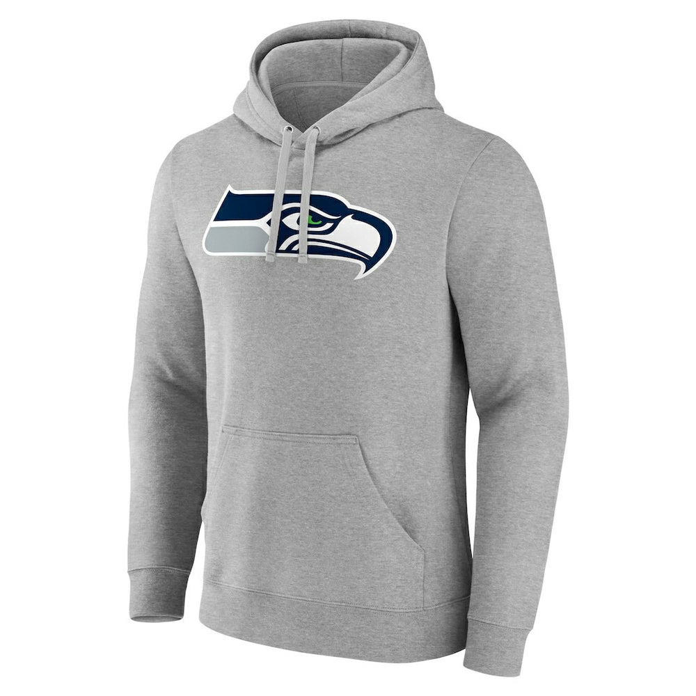 Seattle Seahawks Team Authentic Custom Pullover Hoodie Heathered Gray - NFL