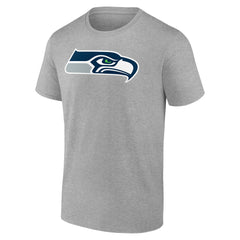 Seattle Seahawks Team Authentic Custom T-Shirt Heathered Gray - NFL