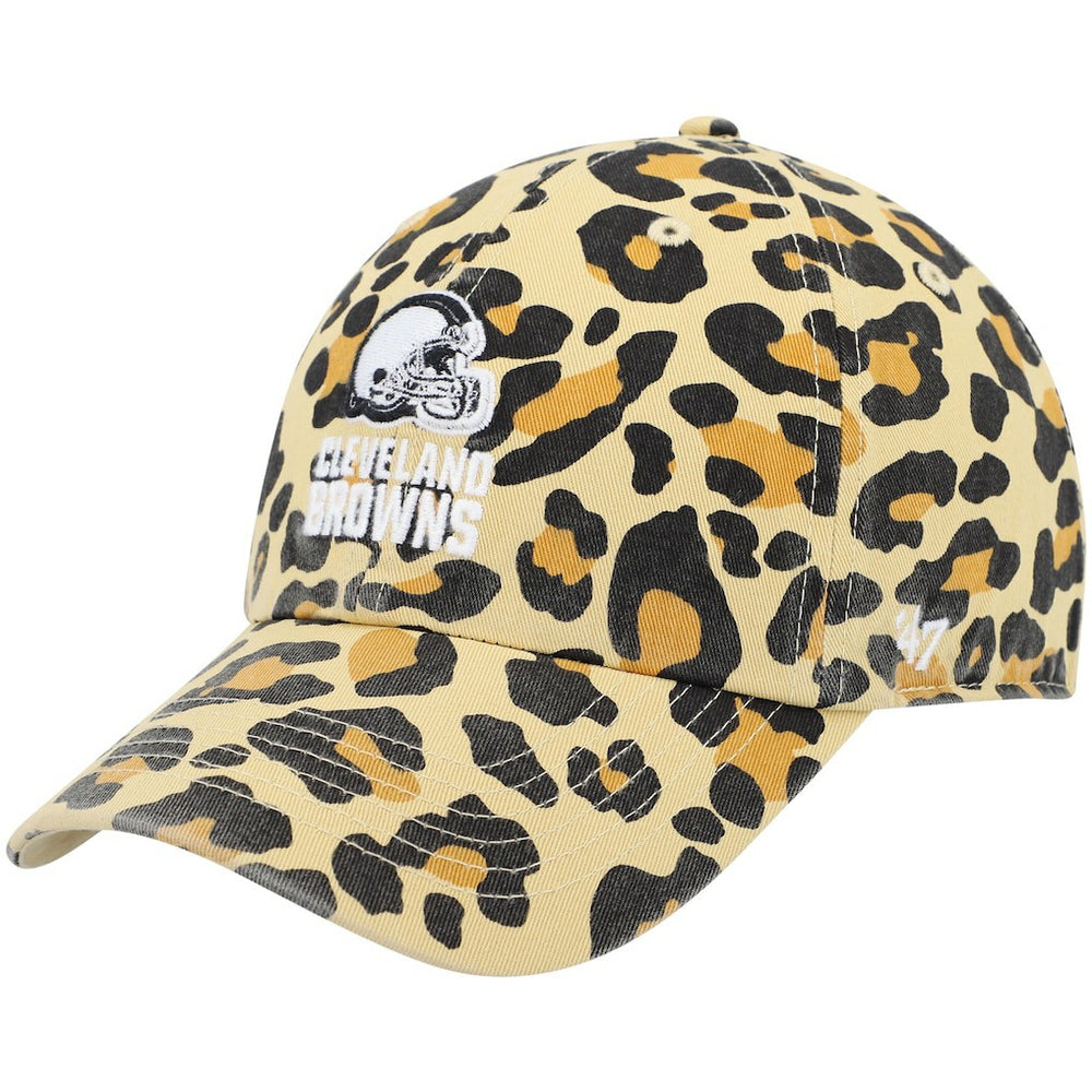 Cleveland Browns '47 Women's Bagheera Clean Up Allover Adjustable Hat Tan - 47 brand