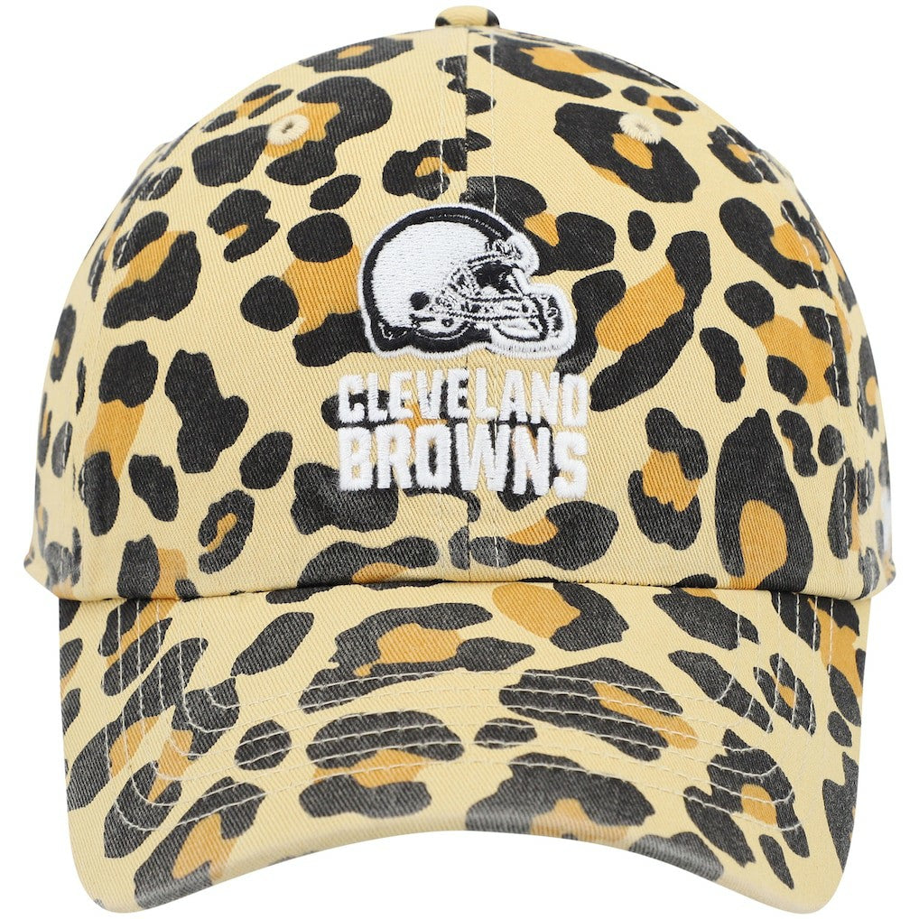 Cleveland Browns '47 Women's Bagheera Clean Up Allover Adjustable Hat Tan - 47 brand